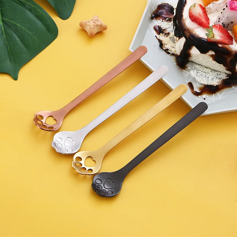 Stainless Steel Creative Cat Claw Hollow Coffee Spoon Dessert Spoon Cute Shape Cake Stirring Sugar Tableware Kitchen Gadgets.75z
Stainless Steel Creative Cat Claw Hollow Coffee Spoon Dessert Spoon Cute Shape Cake Stirring Sugar Tableware Kitchen Gadgets.75z