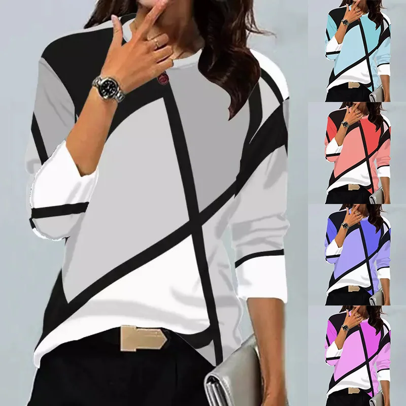 2022 Women's Autumn Winter New Shirt Vintage Geometric Printed Round Neck Casual Long Sleeve Blouse Pullover Fashion Tshirt Top
2022 Women's Autumn Winter New Shirt Vintage Geometric Printed Round Neck Casual Long Sleeve Blouse Pullover Fashion Tshirt Top