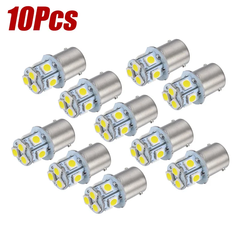 

10Pcs 1156 BA15S P21W S25 3496 Car Leds Lights 8 5050 SMD Brake Lights Turn Signal Lamp Backup Light DC 12V/24V