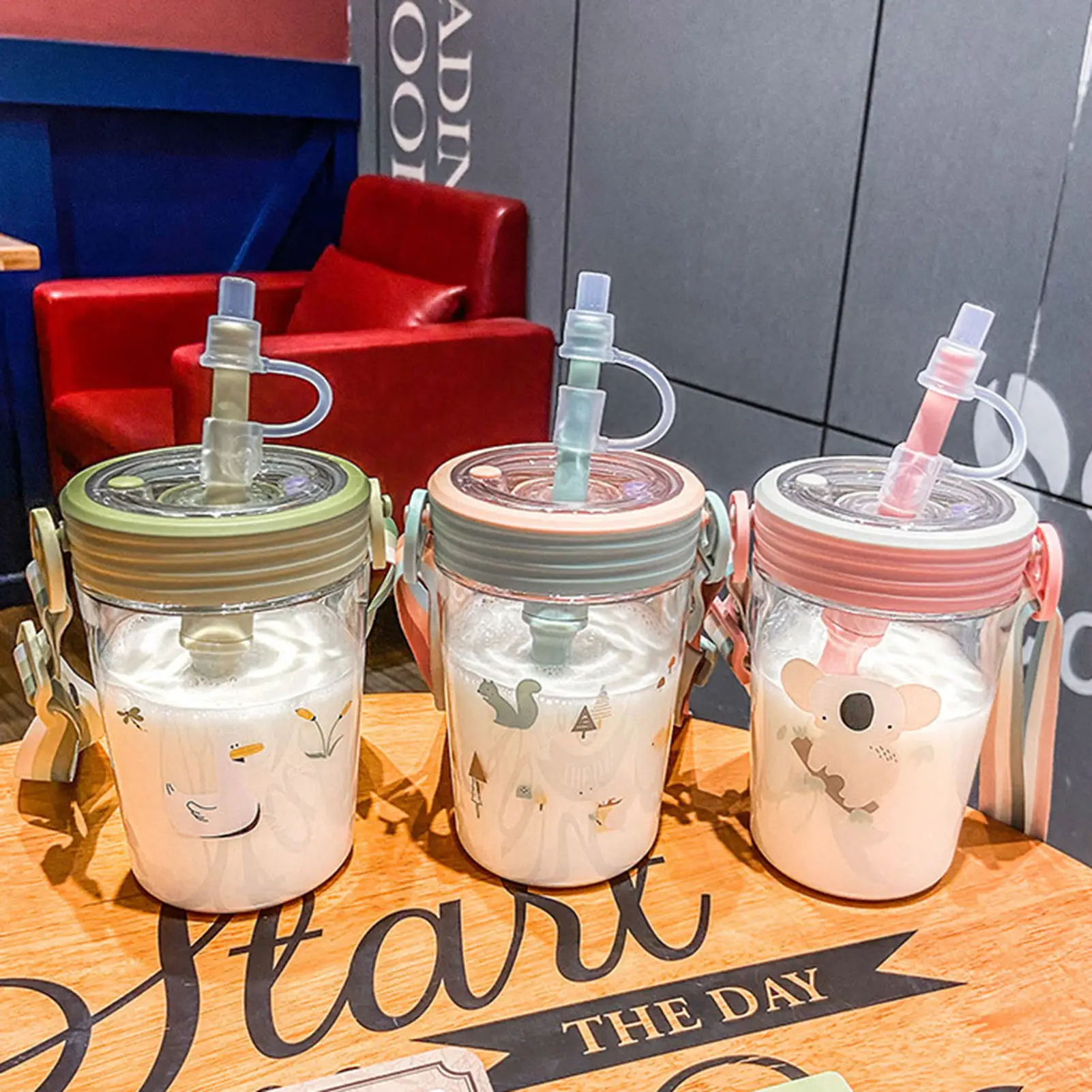 550ml Water Cup Cute Animal Forest Cup With Straw Transparent Cartoon Water Bottle Large Capacity Bottle Pipette Scale Cup
550ml Water Cup Cute Animal Forest Cup With Straw Transparent Cartoon Water Bottle Large Capacity Bottle Pipette Scale Cup