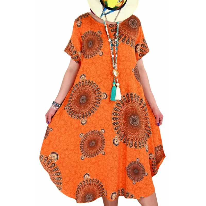 O Neck Short Sleeve Women's Summer Casual Mid Dress 2022 New Fashion High Street Print Loose A Line Ladies Dresses Clothing
O Neck Short Sleeve Women's Summer Casual Mid Dress 2022 New Fashion High Street Print Loose A Line Ladies Dresses Clothing