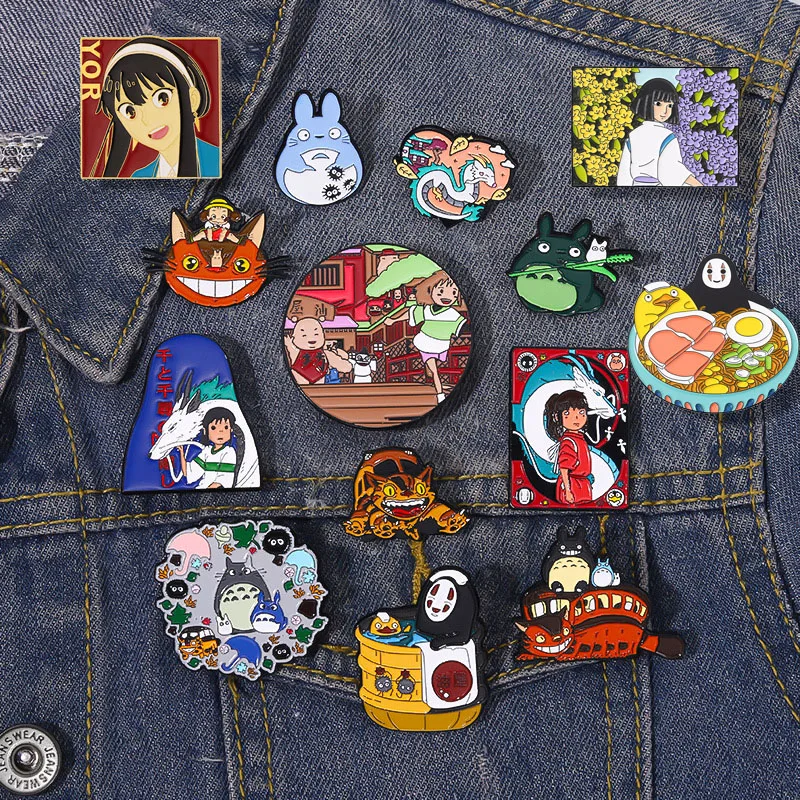 Hayao Miyazaki Anime Enamel Pins Spirited Away Brooch Ponyo Metal Badges Backpack Pins Brooches Cute Jewelry Clothes Accessories
Hayao Miyazaki Anime Enamel Pins Spirited Away Brooch Ponyo Metal Badges Backpack Pins Brooches Cute Jewelry Clothes Accessories