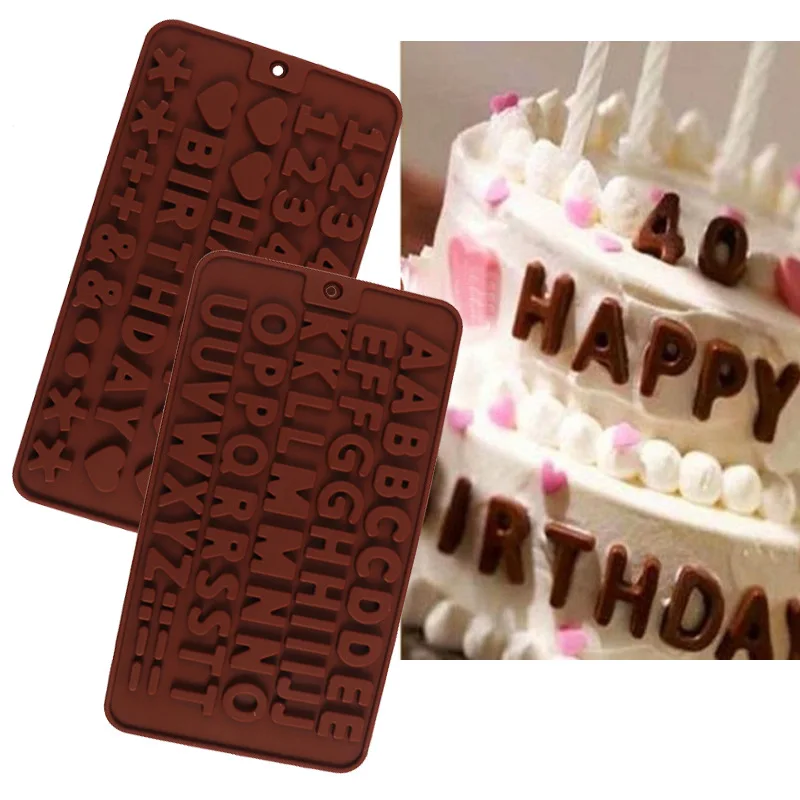 New Silicone Chocolate Mold Letter Number Chocolate Baking Tools Non-stick Silicone Cake Mold Jelly And Candy Mold 3D Mold DIY
New Silicone Chocolate Mold Letter Number Chocolate Baking Tools Non-stick Silicone Cake Mold Jelly And Candy Mold 3D Mold DIY