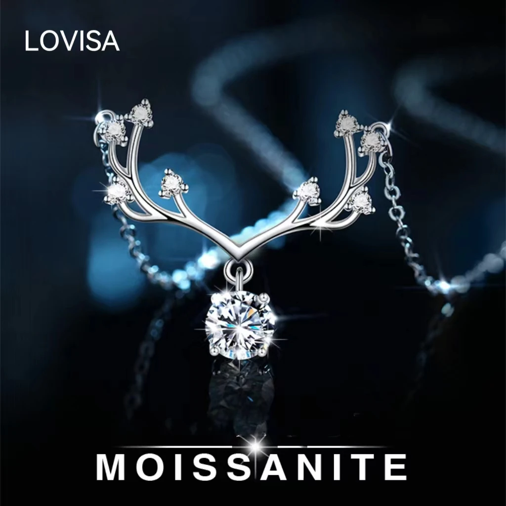 Moissanite GRA Certificated Real Silver Cross Pendants Deer Love Necklace for Women Engagement Bridal Fine Jewelry
Moissanite GRA Certificated Real Silver Cross Pendants Deer Love Necklace for Women Engagement Bridal Fine Jewelry