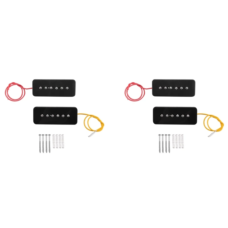 4X Set Of Neck Bridge Soap Bar P90 Pickup Alnico 5 Electric Guitar Pickup Single Coil Guitar Parts Black
4X Set Of Neck Bridge Soap Bar P90 Pickup Alnico 5 Electric Guitar Pickup Single Coil Guitar Parts Black