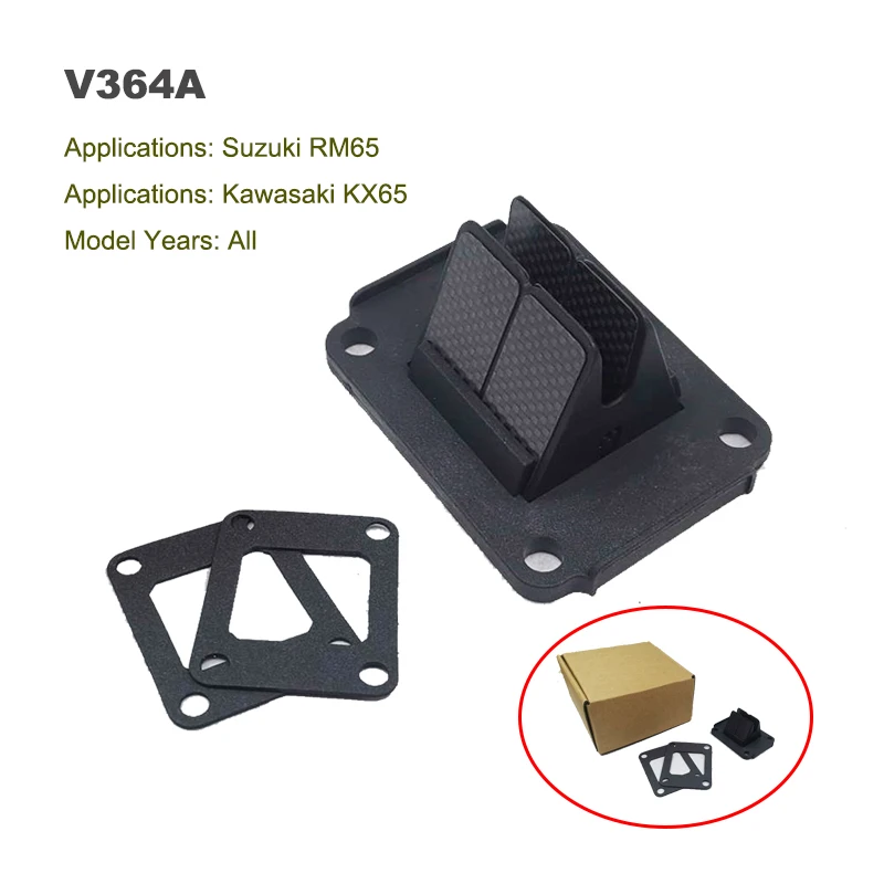 Vforce 3 Reed Valve System Black 2 Stoke Tiempos 0.3mm For Suzuki RM65 Kawasaki KX65 Rm Kx 65 V force V364A V-Force All Years
Vforce 3 Reed Valve System Black 2 Stoke Tiempos 0.3mm For Suzuki RM65 Kawasaki KX65 Rm Kx 65 V force V364A V-Force All Years