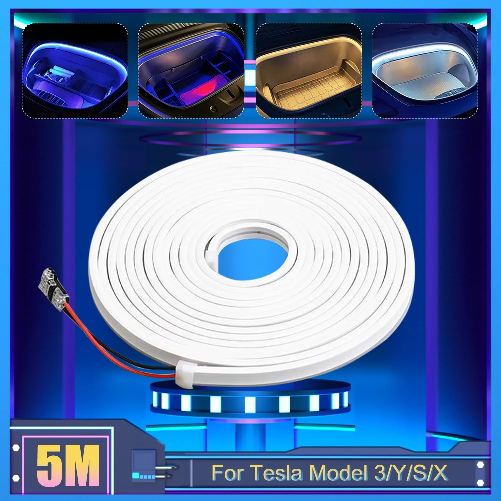 5M Car Frunk LED Light Strip For Tesla Model 3 Y S X Front Rear Trunk LED Strip Light Flexible Waterproof Interior Accessories
5M Car Frunk LED Light Strip For Tesla Model 3 Y S X Front Rear Trunk LED Strip Light Flexible Waterproof Interior Accessories