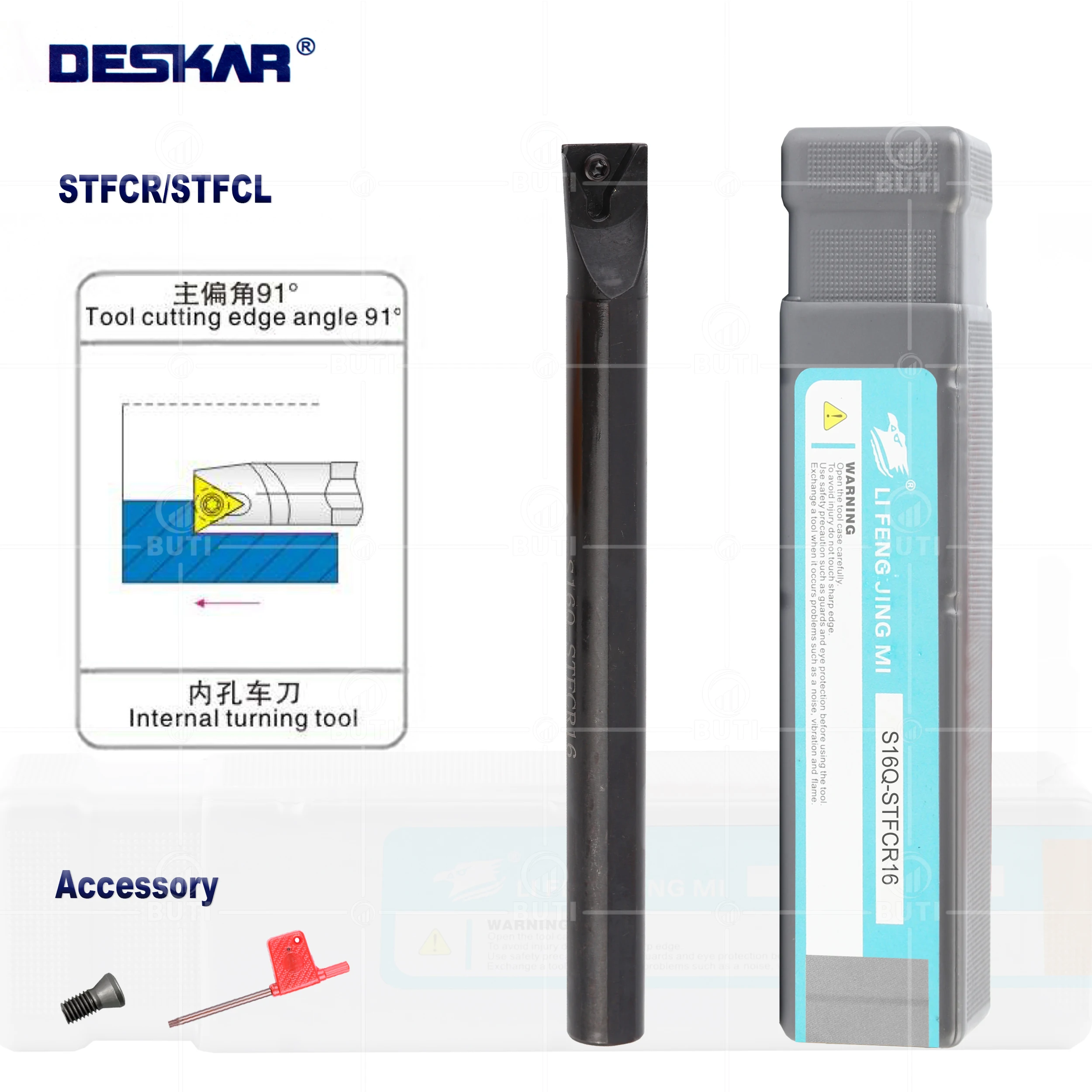 DESKAR 100% Original Screw Type Internal Turning Tool S08K/S10K/S12M/S14N/S16Q/S20R/S25S- STFCR/L CNC Lathe Turning Tools Holder
DESKAR 100% Original Screw Type Internal Turning Tool S08K/S10K/S12M/S14N/S16Q/S20R/S25S- STFCR/L CNC Lathe Turning Tools Holder