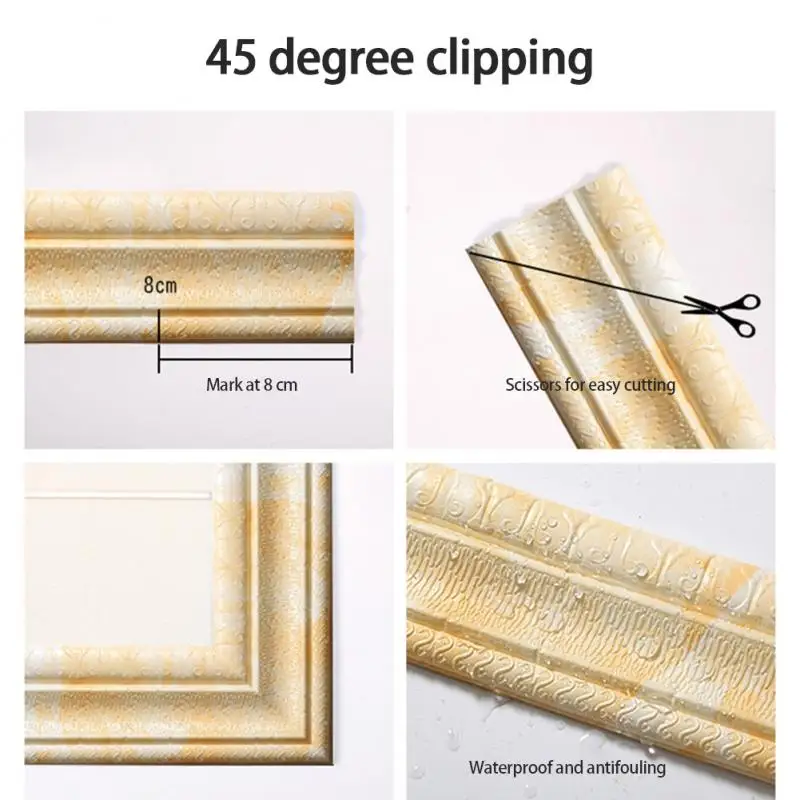 Wall Frame Edge Strips Wall Trim Corners Can Be Installed On Smooth And Flat Surfaces Waterproof Foam Stickers
Wall Frame Edge Strips Wall Trim Corners Can Be Installed On Smooth And Flat Surfaces Waterproof Foam Stickers