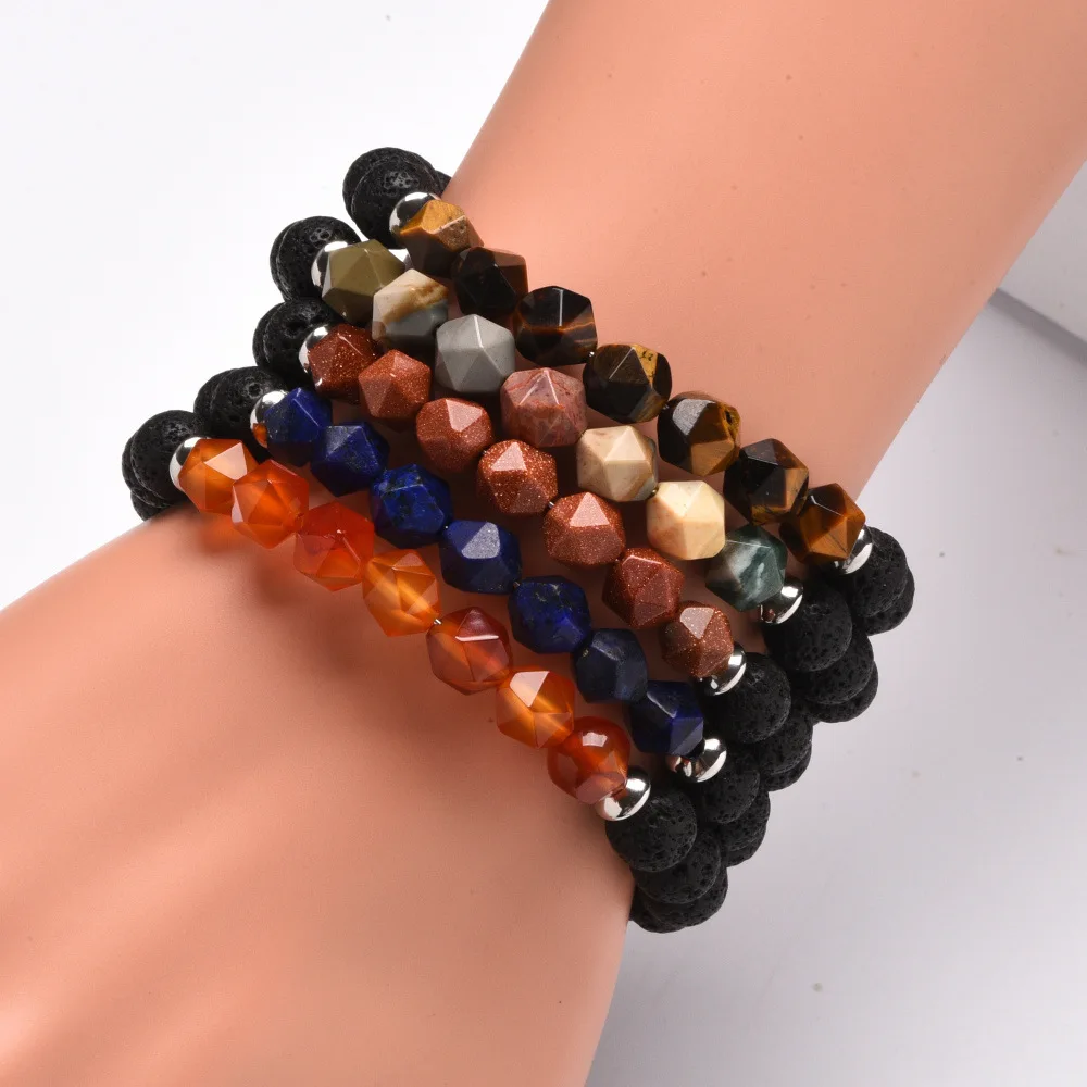 8mm Amethyst Pink Crystal Polygonal Triangle Faceted Bracelet & Bangle Agate Blue-vein Stone Lava Stone Aromatherapy Bracelets
8mm Amethyst Pink Crystal Polygonal Triangle Faceted Bracelet & Bangle Agate Blue-vein Stone Lava Stone Aromatherapy Bracelets