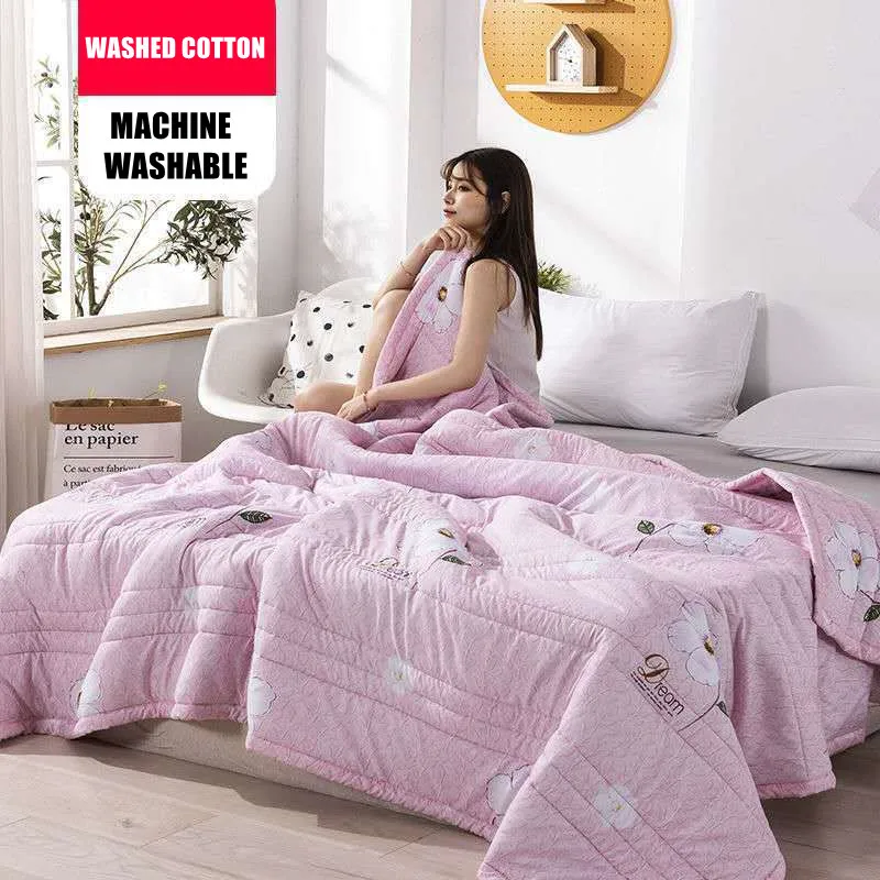 Double Duvet Washed Cotton Cooling Summer Blanket Machine Washable Couple Bed Quilt Thin Air-conditioning Comforter Bedspread
Double Duvet Washed Cotton Cooling Summer Blanket Machine Washable Couple Bed Quilt Thin Air-conditioning Comforter Bedspread