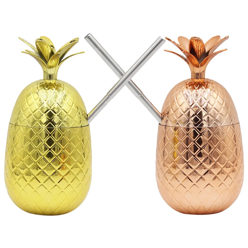 2 Sets Pineapple Cup Straw Reusable Cocktail Cup Holiday Party Drinking Cup for Banquet
2 Sets Pineapple Cup Straw Reusable Cocktail Cup Holiday Party Drinking Cup for Banquet