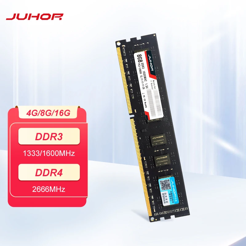 JUHOR Factory Wholesale Memoria Ram DDR3 4GB 8GB 1333 1600 DDR4 4GB 8GB 16GB 2666 Desktop Memory
JUHOR Factory Wholesale Memoria Ram DDR3 4GB 8GB 1333 1600 DDR4 4GB 8GB 16GB 2666 Desktop Memory