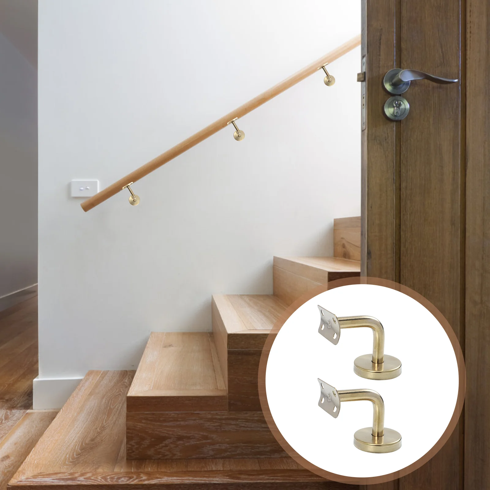 2 Pcs Staircase Handrail Bracket Wall Mounted Holder Brackets Track Banister Support
2 Pcs Staircase Handrail Bracket Wall Mounted Holder Brackets Track Banister Support
