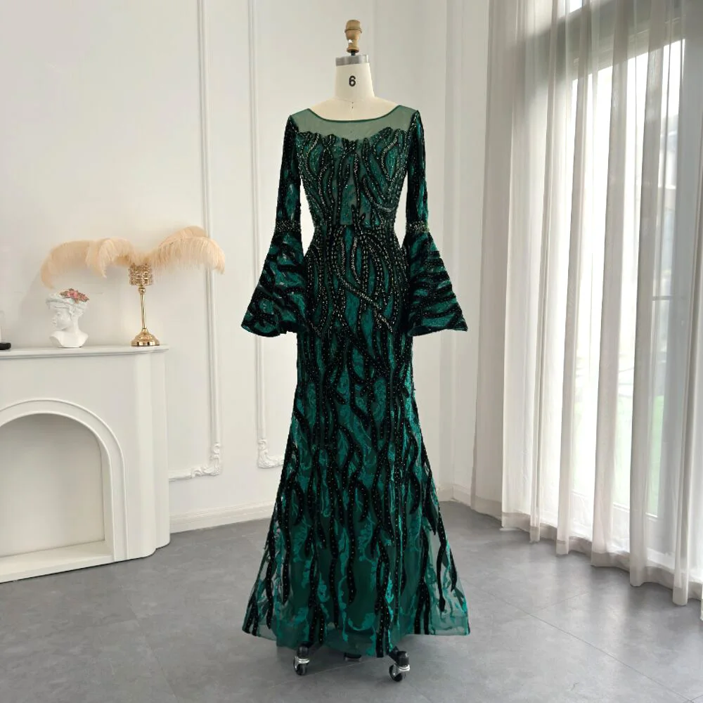 Sharon Said Luxury Dubai Emerald Green Velvet Evening Dress for Women Wedding Party Elegant Mermaid Long Formal Dresses SS053
Sharon Said Luxury Dubai Emerald Green Velvet Evening Dress for Women Wedding Party Elegant Mermaid Long Formal Dresses SS053
