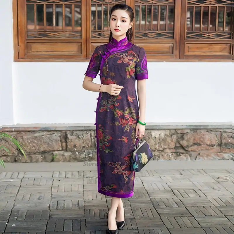 2022 chinese dress satin vintage women oriental cheongsam modern qipao female chinese traditional dress cheongsam dress qipao
2022 chinese dress satin vintage women oriental cheongsam modern qipao female chinese traditional dress cheongsam dress qipao