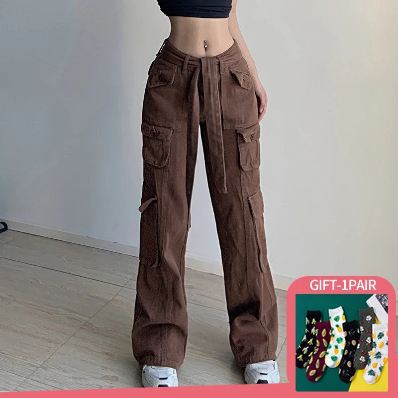 Cargo Pants Women Y2K Clothes Baggy Pants Autumn Streetwear Oversized Pant Vintage Loose Sweatpants Straight Trousers
Cargo Pants Women Y2K Clothes Baggy Pants Autumn Streetwear Oversized Pant Vintage Loose Sweatpants Straight Trousers