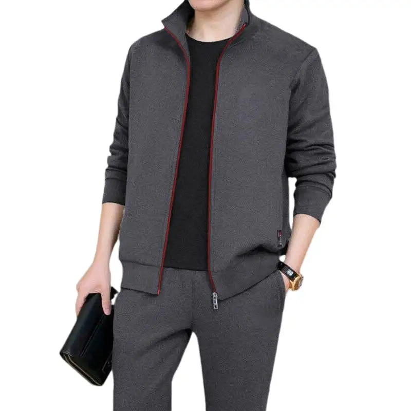 Mens Casual Tracksuits Sportswear Jackets + Pants Two Piece Sets Male Fashion Solid Jogging Suit Men Outfits Gym Clothes Fitness 
Mens Casual Tracksuits Sportswear Jackets + Pants Two Piece Sets Male Fashion Solid Jogging Suit Men Outfits Gym Clothes Fitness