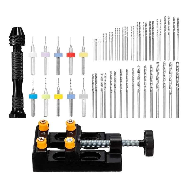 60Pc Hand Drill Tool Set,10Pc PCB Drill Bits, 48Pc 0.5-3.0Mm Twist Drill Bits,For Wood Plastic Craft Carving
60Pc Hand Drill Tool Set,10Pc PCB Drill Bits, 48Pc 0.5-3.0Mm Twist Drill Bits,For Wood Plastic Craft Carving
