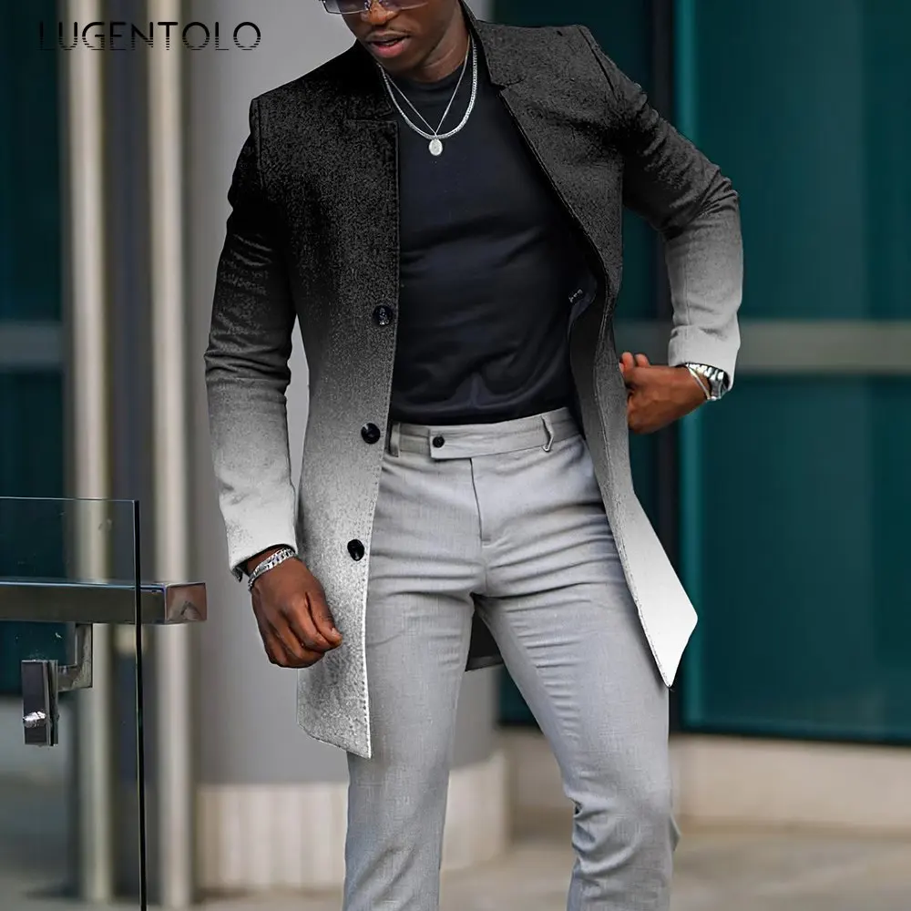 Autumn Trench Men Long Gradient Coats Casual Large Size Fashion Stand Collar Single-breasted Classic Trench
Autumn Trench Men Long Gradient Coats Casual Large Size Fashion Stand Collar Single-breasted Classic Trench
