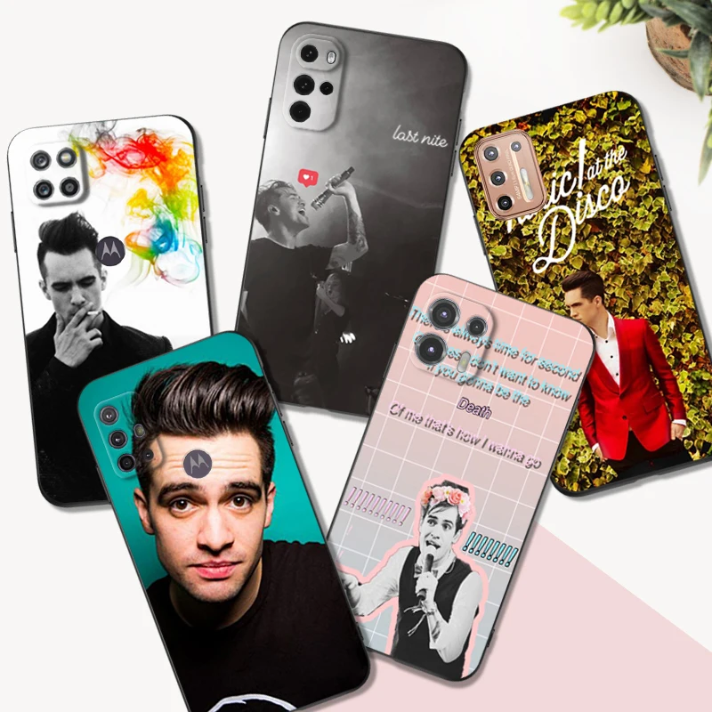 Черный чехол из ТПУ для Motorola Edge 20 Lite Pro 2021 S Moto E20 E30 E40 E7 4G 5G Plus Паника На Диско brendon urie