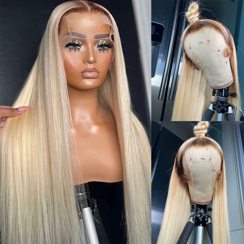 26Inch Ombre Blonde Silky Straight Soft 180%Density Preplucked Natural Hairline Glueless Lace Front Wig For Women Babyhair
26Inch Ombre Blonde Silky Straight Soft 180%Density Preplucked Natural Hairline Glueless Lace Front Wig For Women Babyhair