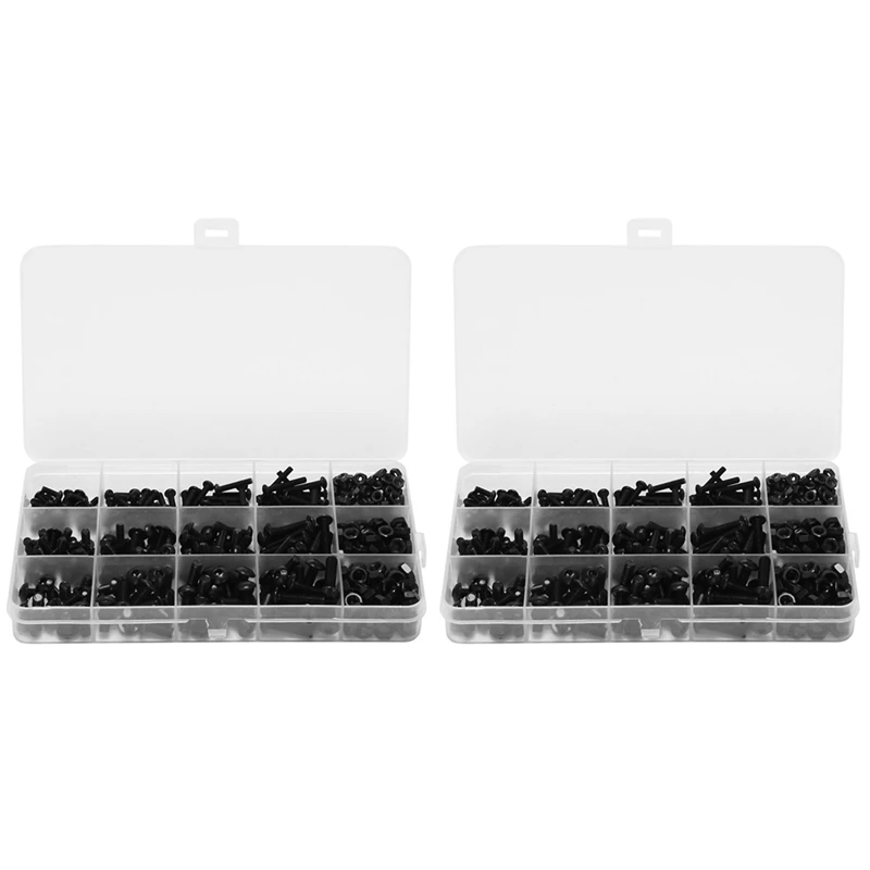 880Pcs M3 M4 M5 Alloy Steel Hex Socket Button Head Cap Bolts Screws Nuts Set
880Pcs M3 M4 M5 Alloy Steel Hex Socket Button Head Cap Bolts Screws Nuts Set
