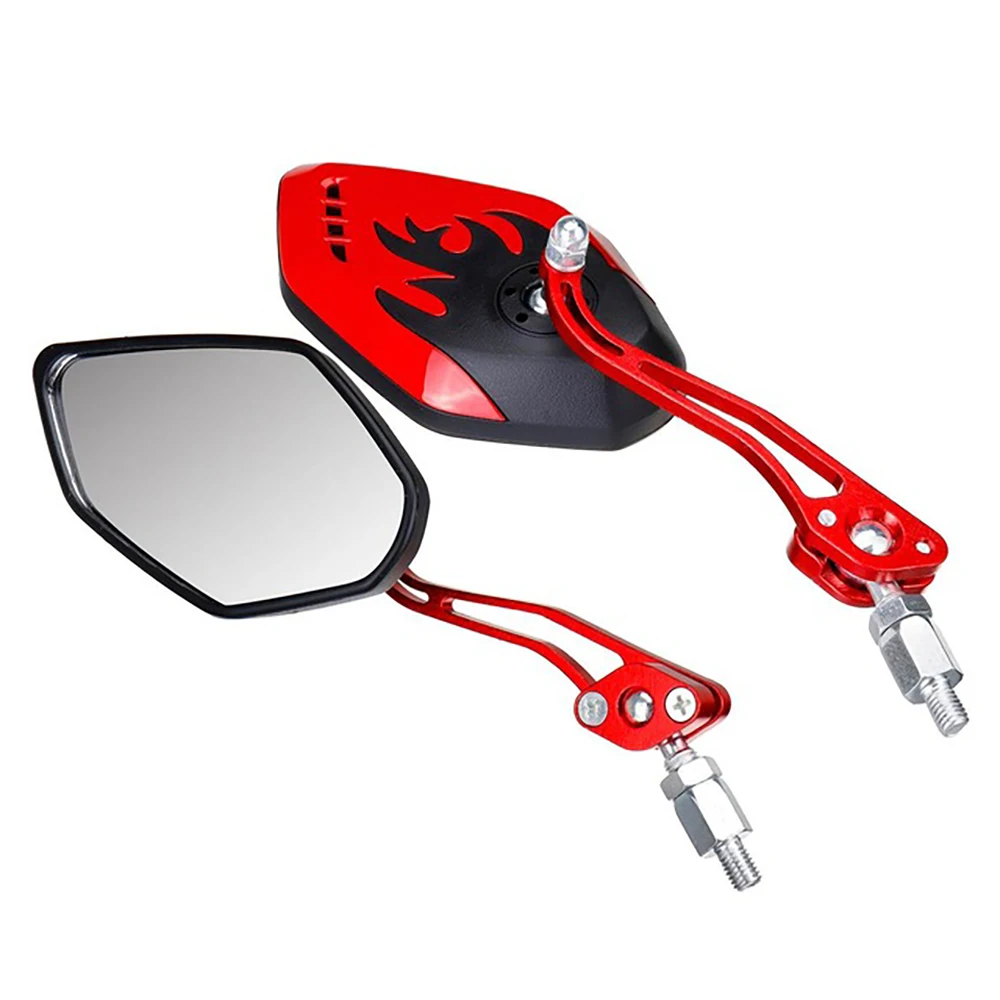 

Боковые зеркала для мотоцикла, скутера, с поворотом на 360 градусов, диаметр винта 10 мм/8 мм, красные, 2 шт.