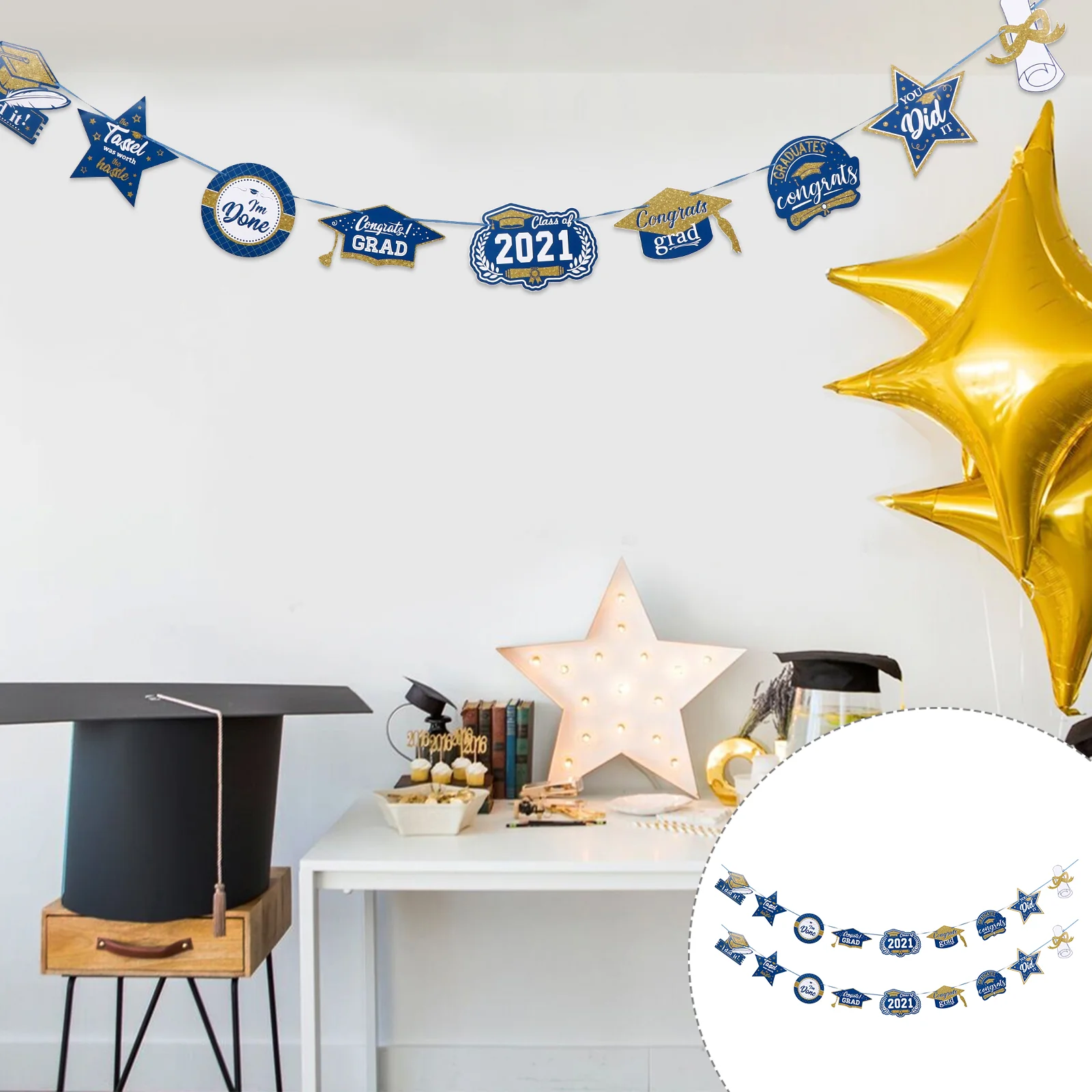 Graduation Banner Partydecor Background Ceiling Class Decorative Celebration Style Hanging Garland Decorations Decoration Blue
Graduation Banner Partydecor Background Ceiling Class Decorative Celebration Style Hanging Garland Decorations Decoration Blue