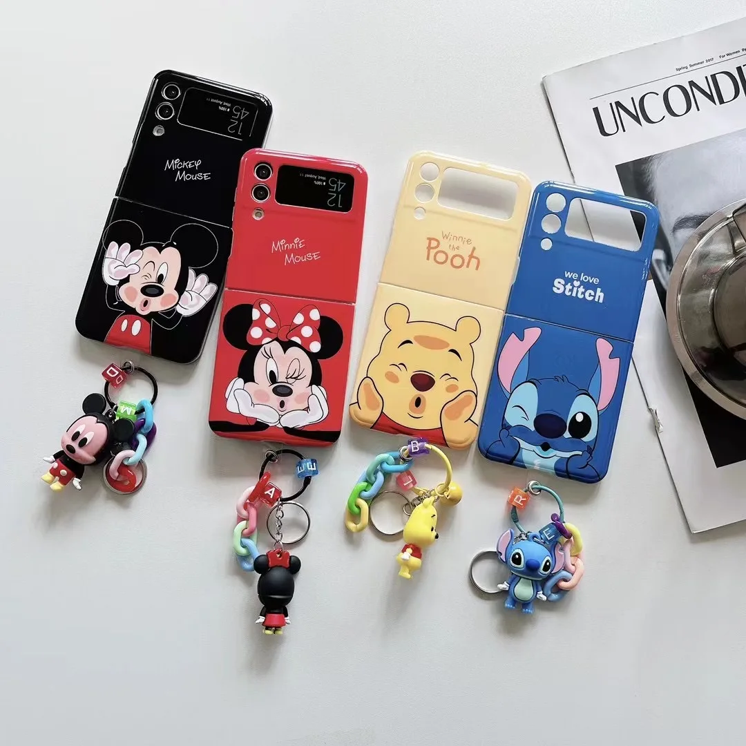 Disney Mickey Minnie Stitch with pendant Case for Samsung Galaxy Z Flip 3 Hard PC Back for Z Flip 4 Case Protective Shell
Disney Mickey Minnie Stitch with pendant Case for Samsung Galaxy Z Flip 3 Hard PC Back for Z Flip 4 Case Protective Shell
