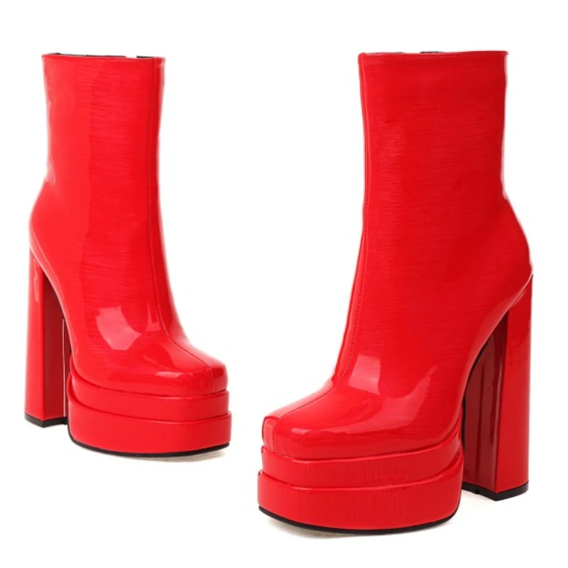 European and American Fashion Women's Boots T-stage Show Party and Ankle Boots Large 46 Waterproof Platform Leather Short Boots
European and American Fashion Women's Boots T-stage Show Party and Ankle Boots Large 46 Waterproof Platform Leather Short Boots