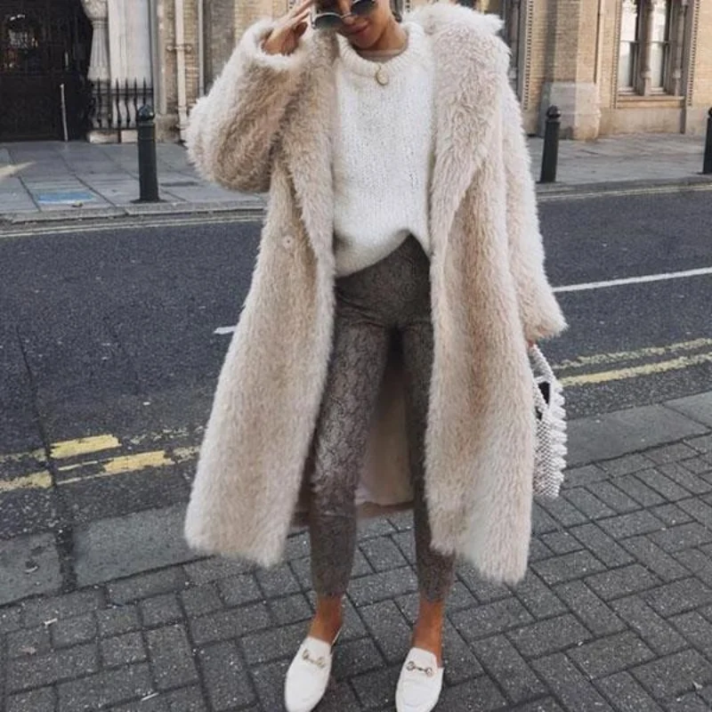 Mandylandy Women Warm Thick Winter Fleece Plush Woolen Jacket Fashion Casual Long Sleeve Lapel Collar Open Front Long Coat
Mandylandy Women Warm Thick Winter Fleece Plush Woolen Jacket Fashion Casual Long Sleeve Lapel Collar Open Front Long Coat