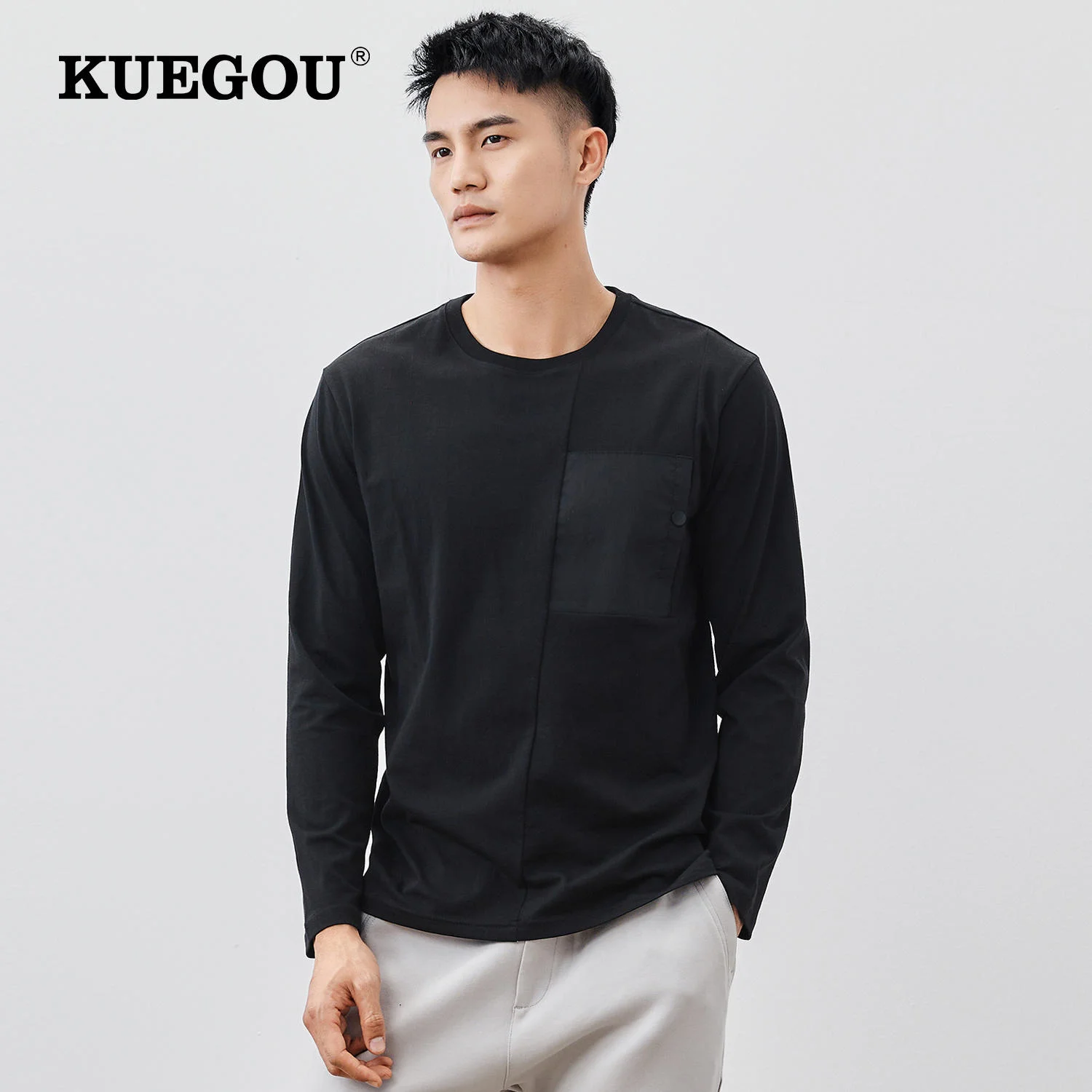 KUEGOU 100 Cotton Graphic T-Shirt For Mens Vintage Tee Shirt Man Long Sleeve Top Male Fashion Korean 2022 Oversized Tshirt 60033
KUEGOU 100 Cotton Graphic T-Shirt For Mens Vintage Tee Shirt Man Long Sleeve Top Male Fashion Korean 2022 Oversized Tshirt 60033