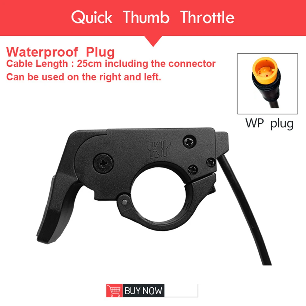 Electric Bicycle EBike Thumb Throttle Control 24-72V Thumb Throttle Connector EBike Left Right Universal Accelerator Accessor
Electric Bicycle EBike Thumb Throttle Control 24-72V Thumb Throttle Connector EBike Left Right Universal Accelerator Accessor
