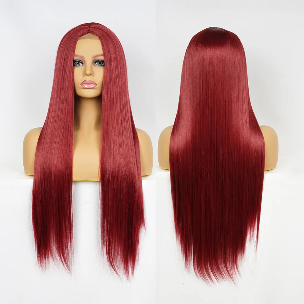 99J Burgundy Wig Synthetic Straight Wig Wine Red Blonde Glueless Middle Part Heat Resistant Wigs For Women Daily Lolita Cosplay
99J Burgundy Wig Synthetic Straight Wig Wine Red Blonde Glueless Middle Part Heat Resistant Wigs For Women Daily Lolita Cosplay