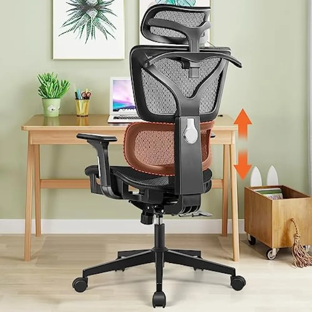 

Эргономичное Сетчатое офисное кресло Razzor с высокой спинкой, стул с регулируемой поддержкой поясницы и подголовником, компьютер с 3D откидной ручкой