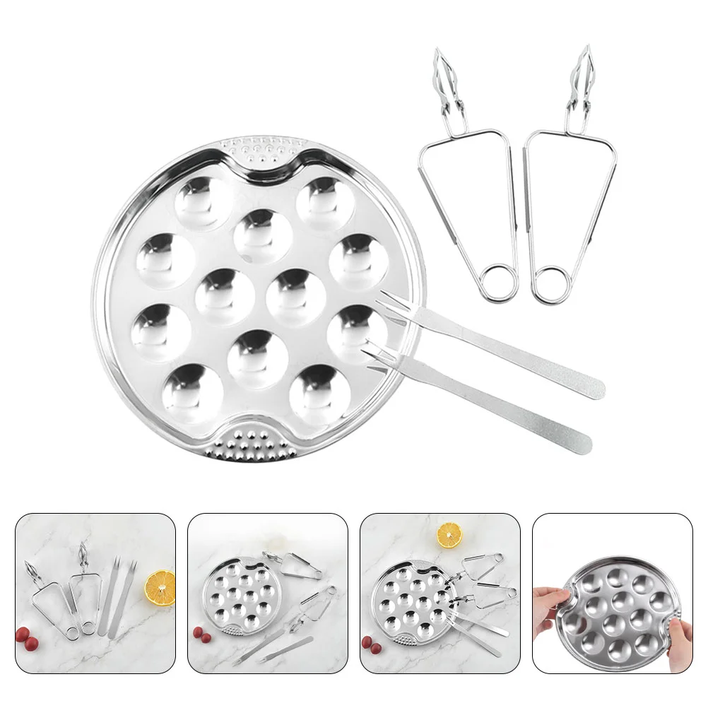 Escargot Plate Snail Dish Tongs Stainless Steel Set Forks Plates Serving Cooking Snails Shells Trays Fork Fruit Tong Finger
Escargot Plate Snail Dish Tongs Stainless Steel Set Forks Plates Serving Cooking Snails Shells Trays Fork Fruit Tong Finger