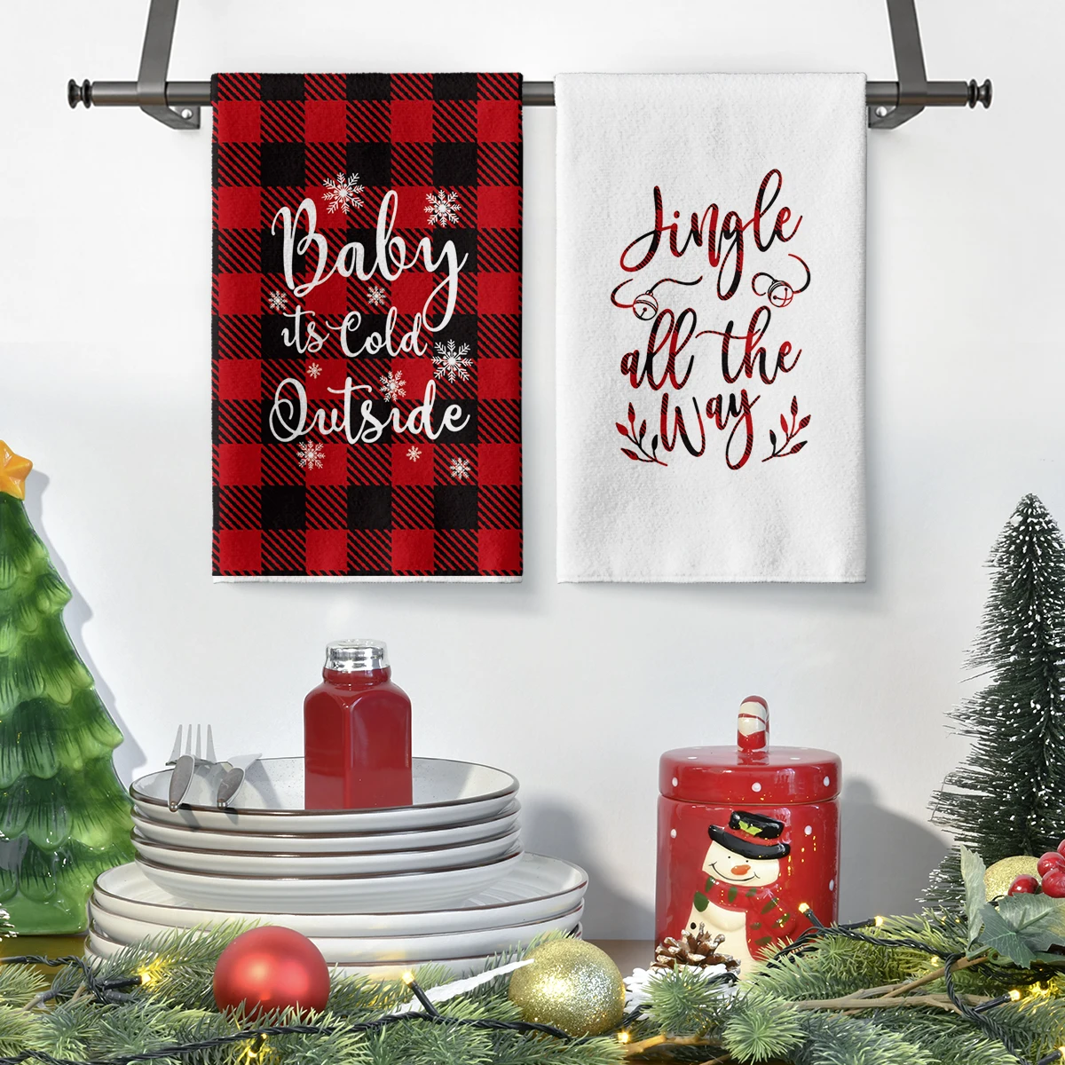 Buffalo Plaid Kitchen Towels 4-Pack 18 x 26 Buffalo Check Let It Snow Jingle All the Way High Quality Face Bath Towels
Buffalo Plaid Kitchen Towels 4-Pack 18 x 26 Buffalo Check Let It Snow Jingle All the Way High Quality Face Bath Towels