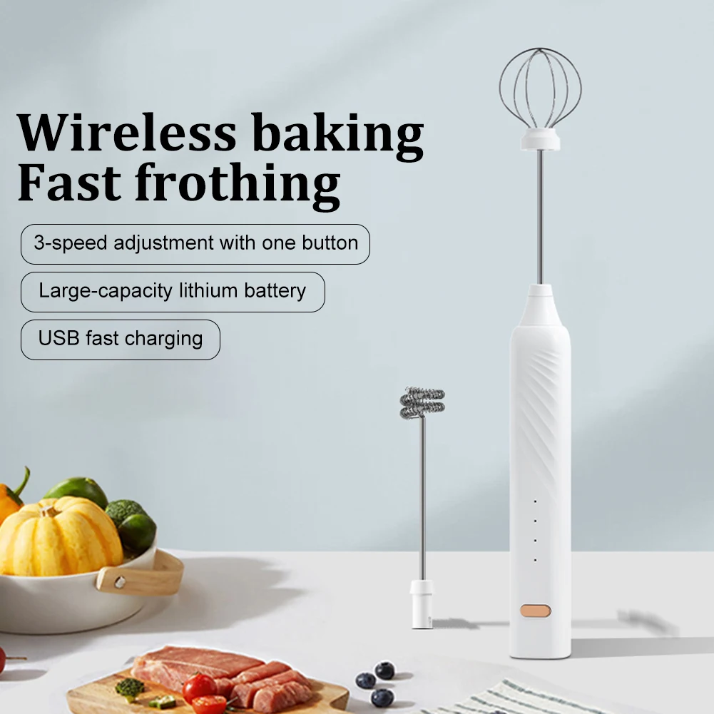 Rechargeable Handheld Foamer High Egg Speed Electric Milk Frother Foam Maker Mixer Coffee Drink Frothing Wand USB2 In 1 Portable
Rechargeable Handheld Foamer High Egg Speed Electric Milk Frother Foam Maker Mixer Coffee Drink Frothing Wand USB2 In 1 Portable