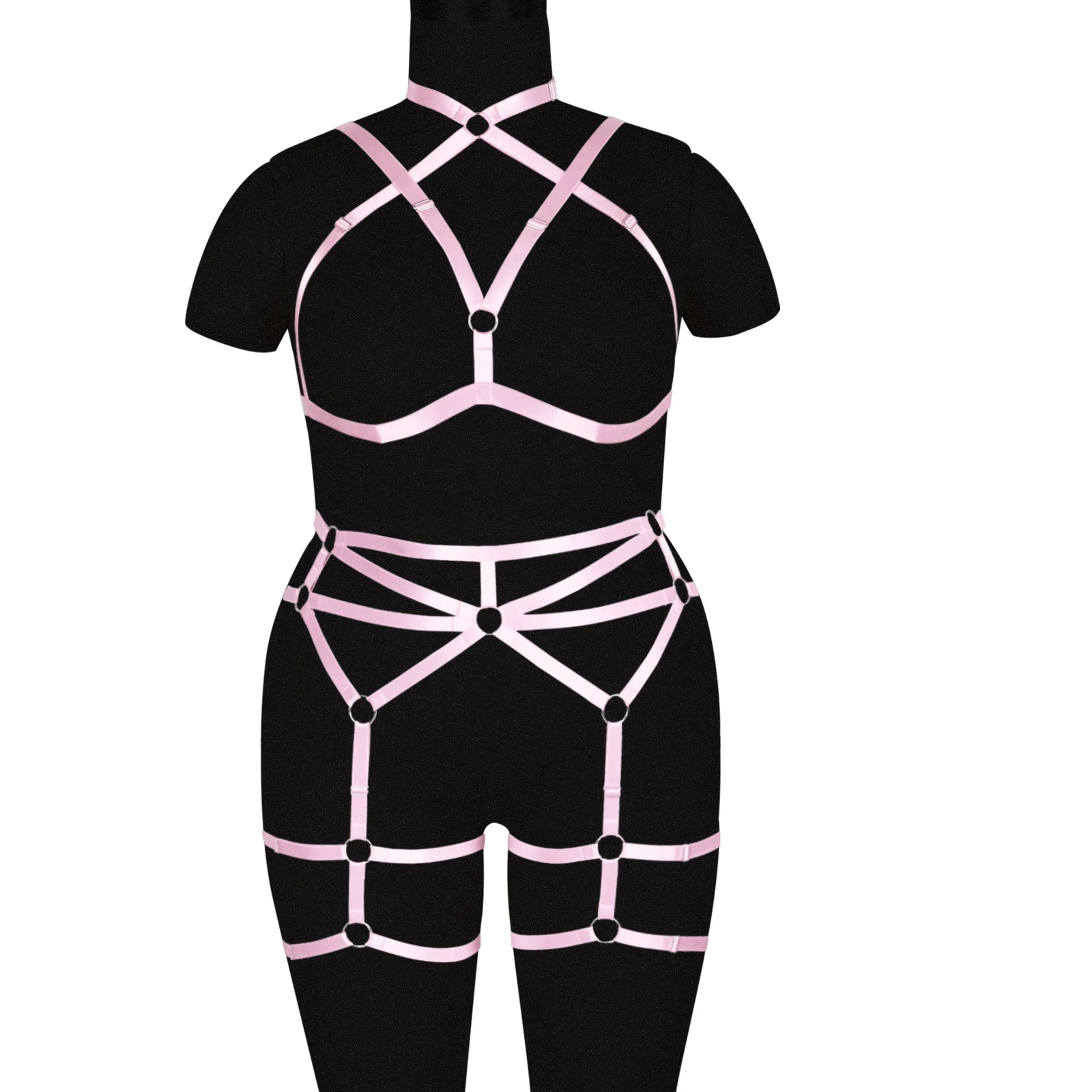 Women Sexy Lingerie Bodysuit Rave Wear Body Cage Bra Bondage Stockings Leg Garter Belt Adjustable Body Harness Set
Women Sexy Lingerie Bodysuit Rave Wear Body Cage Bra Bondage Stockings Leg Garter Belt Adjustable Body Harness Set