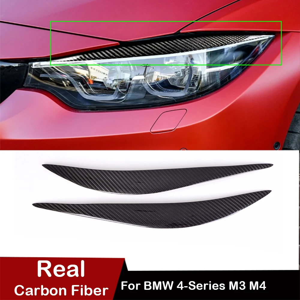 100% Real Carbon Fiber Car Headlight Eyebrow Eyelids Cover Part For BMW 4-series F32 F33 F36 M3 F80 M4 F82 F83 2014-2018
100% Real Carbon Fiber Car Headlight Eyebrow Eyelids Cover Part For BMW 4-series F32 F33 F36 M3 F80 M4 F82 F83 2014-2018