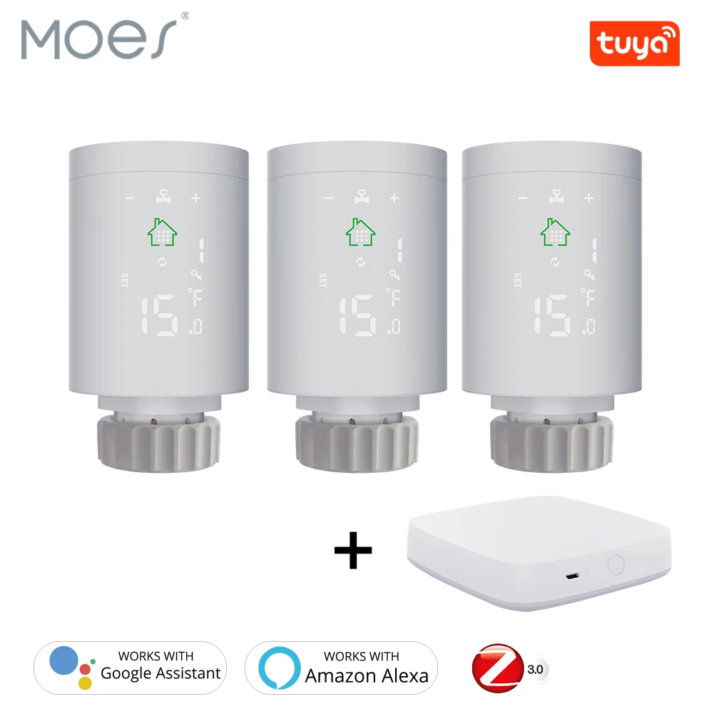 Умный привод радиатора Tuya ZigBee3.0, программируемый термостатический клапан радиатора, регулятор температуры, голосовое управление через Alexa
Умный привод радиатора Tuya ZigBee3.0, программируемый термостатический клапан радиатора, регулятор температуры, голосовое управление через Alexa