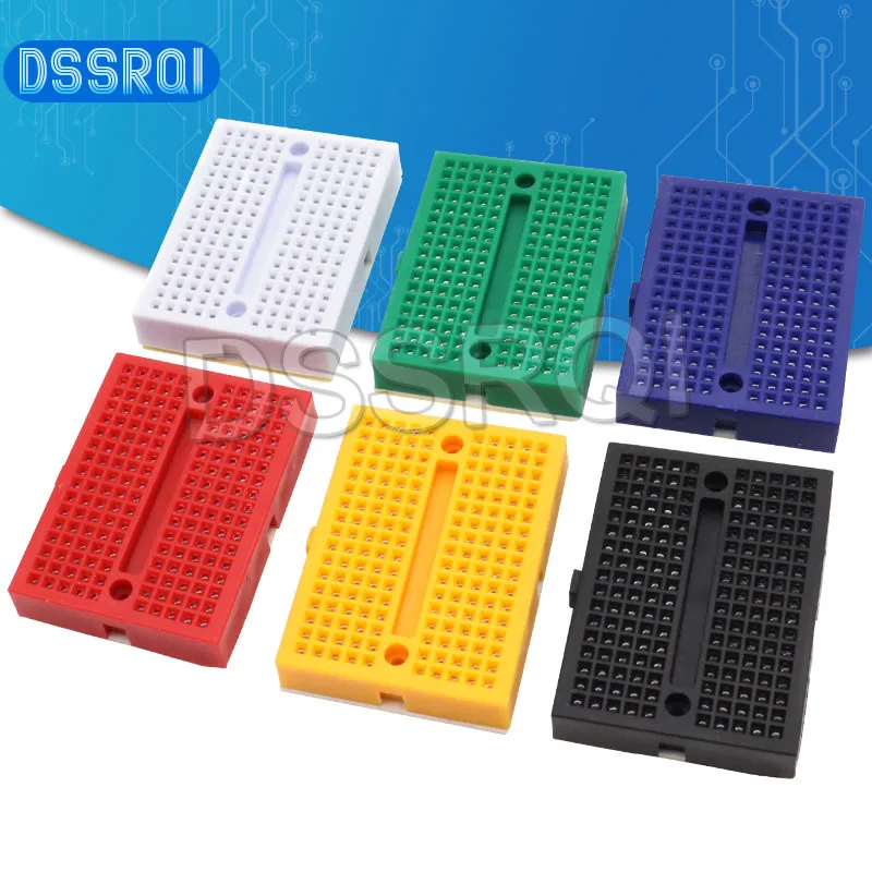 

DSSRQI SYB-170 Mini Solderless Prototype Breadboard 170 Tie-points 35*47*8.5mm for arduino Diy Kit