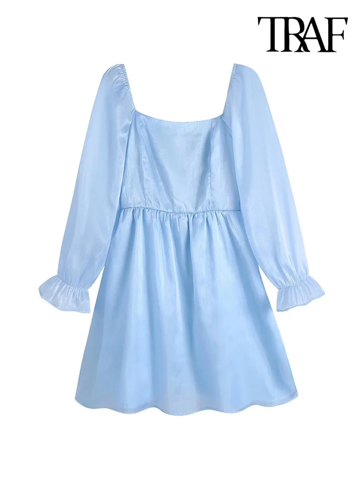 Платье-мини из органзы с длинными рукавами-фонариками
Платье-мини из органзы с длинными рукавами-фонариками