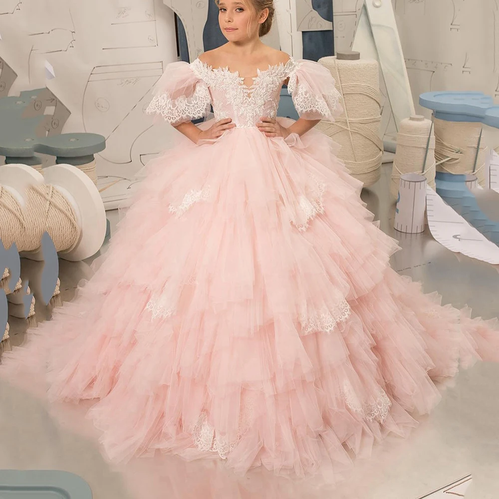 2022 Cute Pink Princess Dress Puffy Flower Girl Dresses A-Line Comunion Dresses Flower Girl Dresses for Wedding Robe
2022 Cute Pink Princess Dress Puffy Flower Girl Dresses A-Line Comunion Dresses Flower Girl Dresses for Wedding Robe