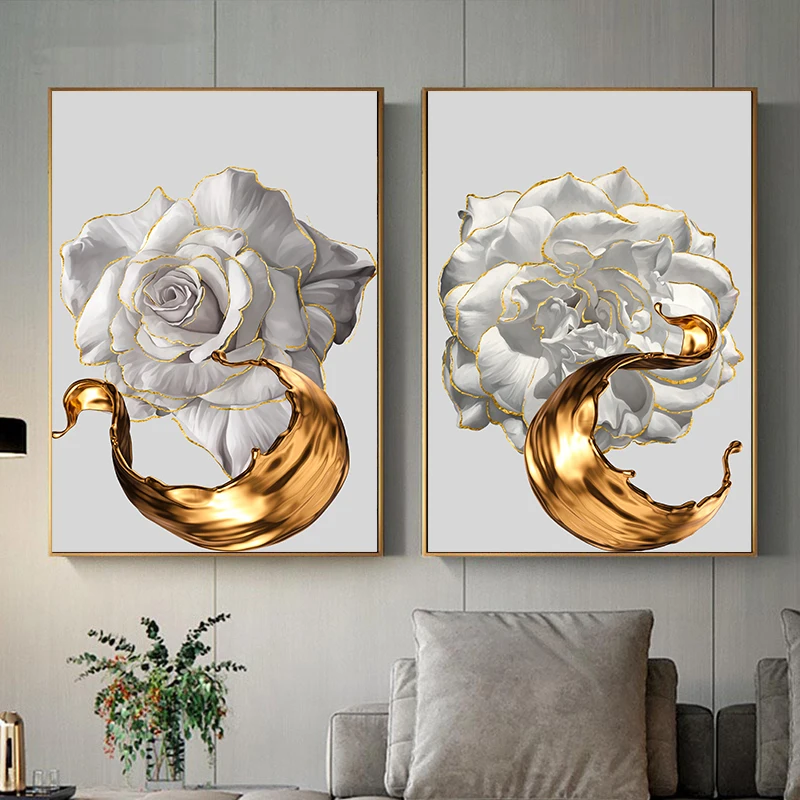 Golden Flower Abstract Poster Printing Canvas Art Living Room Background Porch Bedroom Home Decoration Painting
Golden Flower Abstract Poster Printing Canvas Art Living Room Background Porch Bedroom Home Decoration Painting