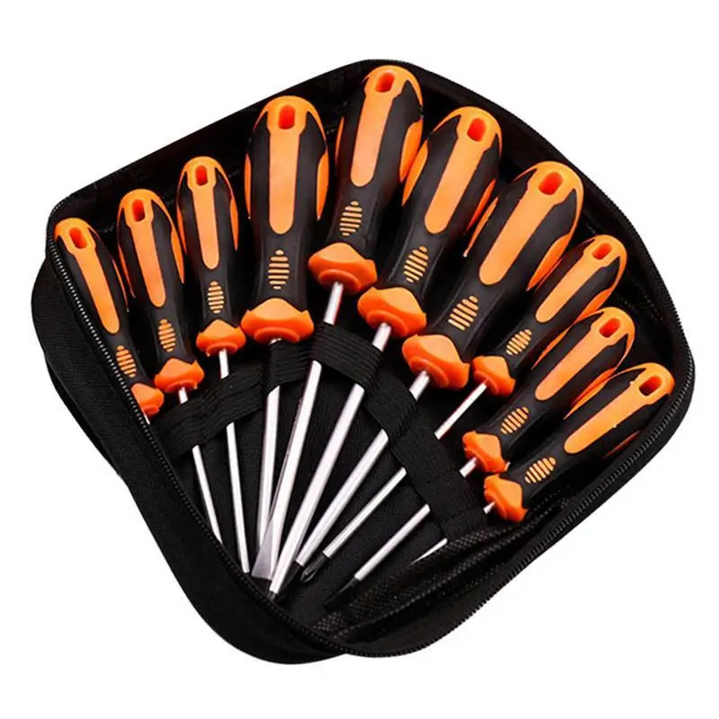 Insulated Screwdriver 10Pcs Magnetic Slotted Phillips Screwdriver Bits Set Non-slip Handle Electrician Repair Hand Tools
Insulated Screwdriver 10Pcs Magnetic Slotted Phillips Screwdriver Bits Set Non-slip Handle Electrician Repair Hand Tools