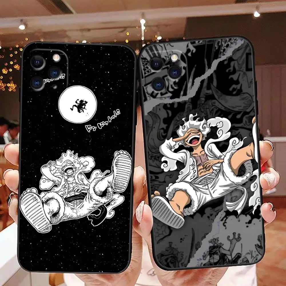 

Japanese Anime GEAR 5 L-Luffy Phone Funda Coque Case For iphone 15 14 13 12 11 Pro XS Max Mini X SE 8 7 Plus Case Capa Shell