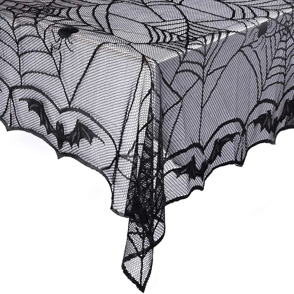 Halloween Table Cloth Bat Spider Webs Lace Tablecloths Table cover Table Runner Halloween Home Decor Halloween Party Decoration
Halloween Table Cloth Bat Spider Webs Lace Tablecloths Table cover Table Runner Halloween Home Decor Halloween Party Decoration