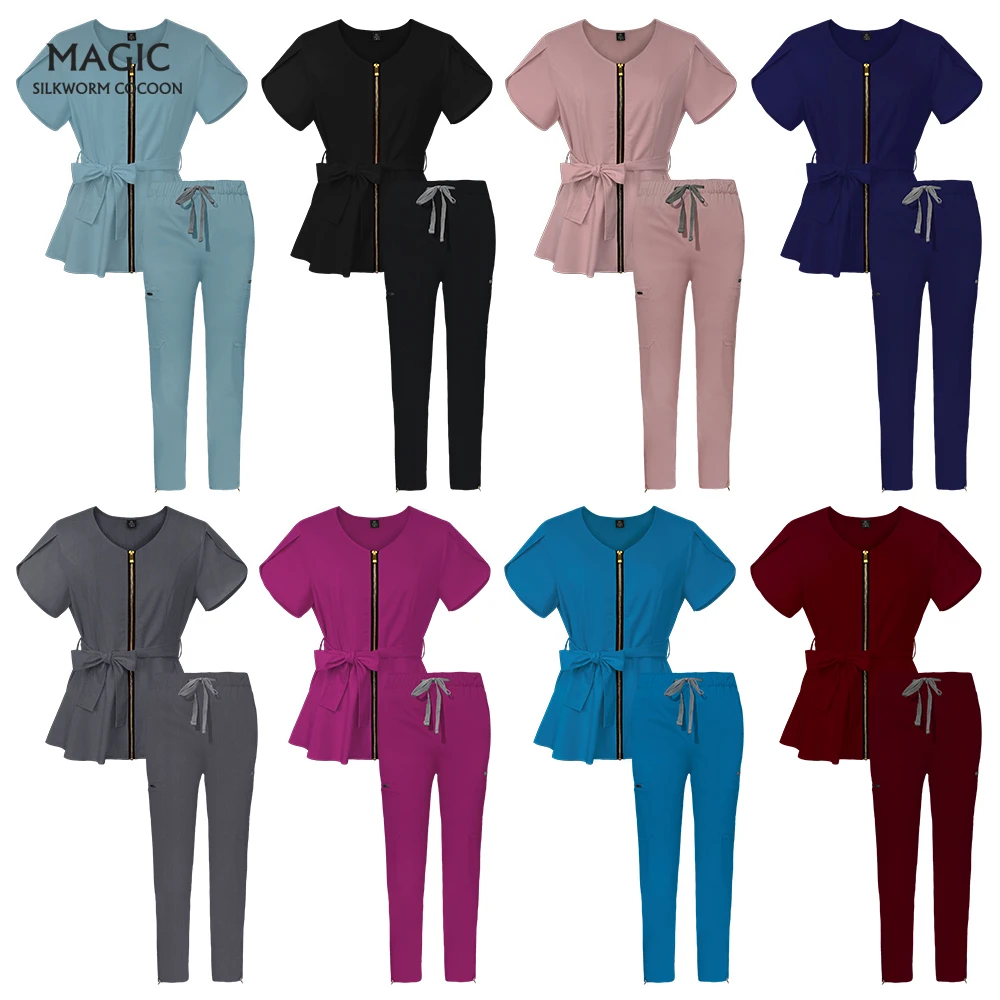 Stretchy Spandex Medical Scrub Set Hospital Uniform Scrubs Medical Uniform Women Dental Clinic Doctor Medical Clothing for Women
Stretchy Spandex Medical Scrub Set Hospital Uniform Scrubs Medical Uniform Women Dental Clinic Doctor Medical Clothing for Women